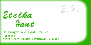 etelka hant business card